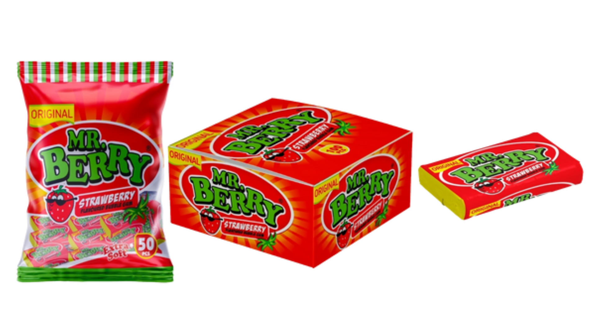 MR BERRY BUBBLE GUM XXL WATERMELON